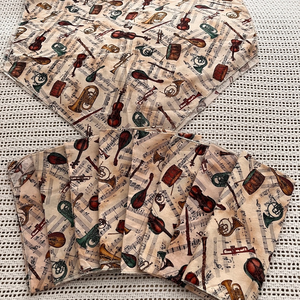 Napkins - Musical Instrument Print